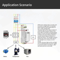 GEYA Three Phase Voltage Monitor Relay Phase Sequence Phase Failure Protection