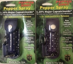 Keychain Pepper Spray POCKET POLICE Self Defense Women Safety SECURITY LEATHER