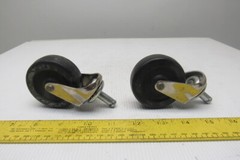 2-1/2″ x 7/8″ Soft Rubber Caster Swivel Stem Mount Lot Of 2