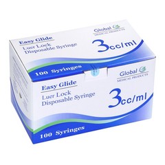 3 ml/cc Luer Lock Syringe (No Needle) 50 count