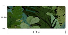 Desk Mat, Large Pad Mouse 31.5L x 11.8W inches, Monstera Leaves