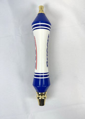 Busch Beer Tap Handle Collectible White Blue and Gold 11.5 in long
