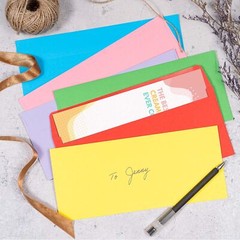 Colored Envelopes 36-Pack #10 Business Size Assorted Colors