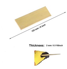 1/8″ x 2″ Solid Brass Flat Bar – 6″ Long C360 Plate, Durable Metal Material