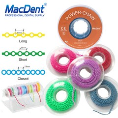 Dental Ortho Elastic Ultra Power Chain Rubber Braces Bands Long/Short/Continuous