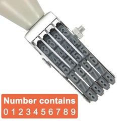 PATIKIL 4 Digit Number Roller Stamp, Adjustable Rubber Stamp Changeable Numer…