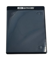 (W/ 4K UHD Logo) Premium Black 12.5Mm Triple Blu-Ray Case W/Tray (3-Disc Capacit