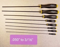Allen Hex Key Tools, EXTRA LONG Ball Drivers. Individual and Sets. Plus magnet