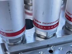 LOT of 20 Fujikin O.P. 0.5-0.6 MPa Type N.C. Valve Qty 20 on Block