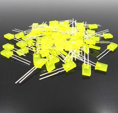 100PCS 2x5x7mm 2*5*7MM Rectangle LED Yellow Colour Yellow Light Emitting Diode