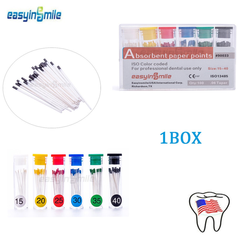 Dental Gutta Percha Points 02. 04. 06 Taper For Eododontic Eodo Root Canal 1Pack