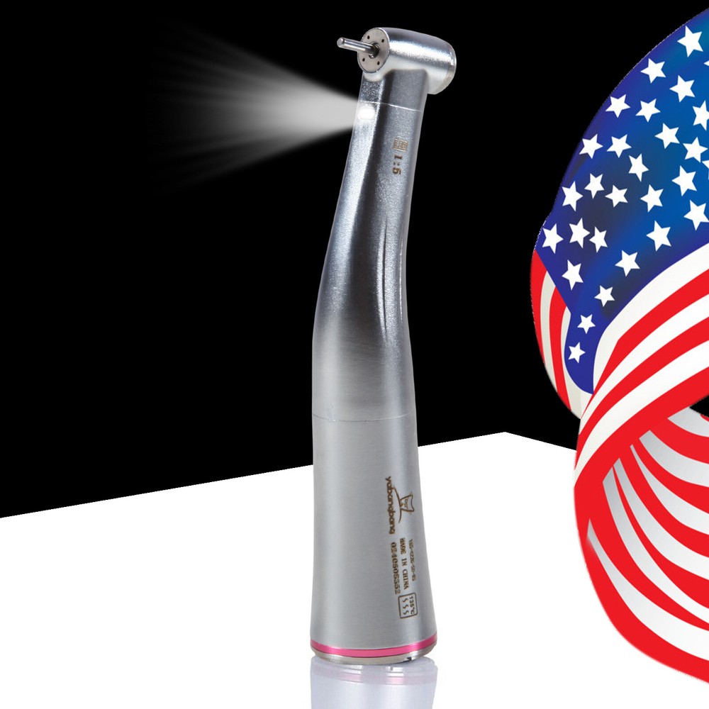 Dental LED Fiber Optic 1:5 Increasing Contra Angle Handpiece for Electric Motor