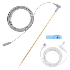 Copper Grounding Rod 11.81 Inch 40ft Female Cord 15ft Male Wire Earth Kit
