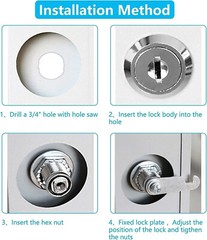 Lot Modern Cabinet RV Cam Locks Keyed Alike Secure Drawer File 3/4″ 1″ 1-1/8″
