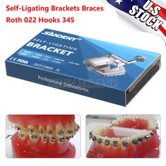 Dental Orthodontic Brackets Passive Self-Ligating Brace Roth.022 Hook 345