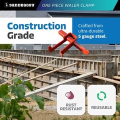 Sandbaggy One-Piece Waler Clamp – Compatible w/ Symons Forms – Concrete Brackets