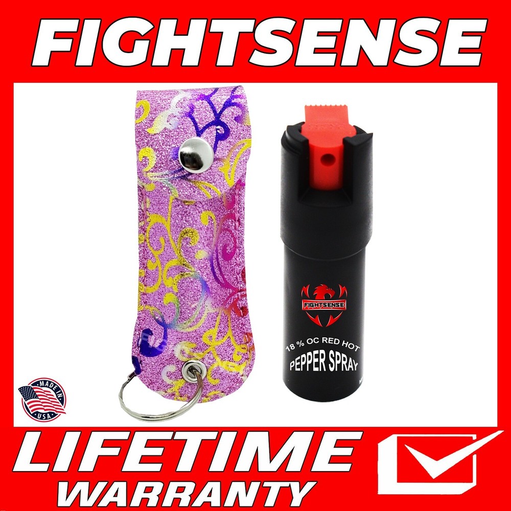 Pepper Spray Maximum Strength Leather Case Self Defense Security Multi PK