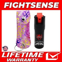 Pepper Spray Maximum Strength Leather Case Self Defense Security Multi PK
