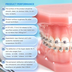 Dental Orthodontic Super Elastic NITI Round Arch Wire Ovoid Form All Sizes