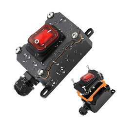 12V Inline Cord Switch IP67 Waterproof, 20A Outdoor On/Off Toggle Switch DC 12V-