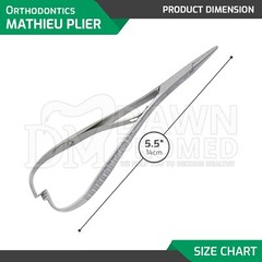 Slim Narrow Tip Mathieu Ligature Elastic Placing Plier 5.5″ Ortho Plier German G