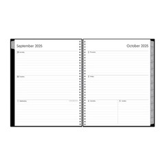 2026 Weekly/Monthly Planner 8.5"x11" Enterprise Black