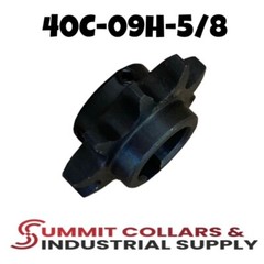 Summit Collars, #40 Roller Chain Sprocket C Type 5/8″ Bore Hardened 9 Tooth