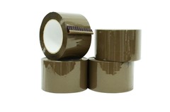 Industrial Shipping Box Packaging Tape, Tan – 3″ in. x 110 yds