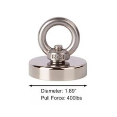 400LBS Neodymium Fishing Magnets Pulling Force Super Strong Round Rare Earth Lot