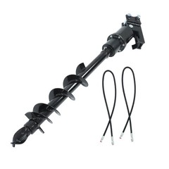 150mm 5.9inch Diameter Auger Drill Attachment with Hoses for Mini Excavator