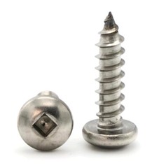 #6 Sheet Metal Screws – 18-8 Stainless Steel Square Drive Pan Head Select Size