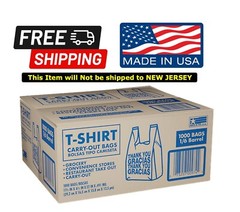 T-Shirt Carry-Out Bags Thank You Gracias Bags 11.5″ x 6.5″ x 22″ (1,000 ct.)