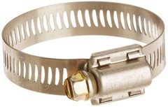 SS Hose Clamp Worm-Drive SAE Size 24 1-1/16in – 2in Dia 1/2in B&width – 10/Pk