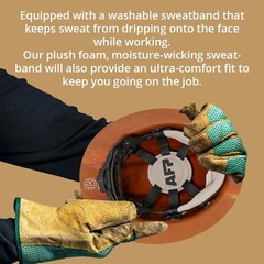 AFP Fiber Full Brim Hard Hat | 6 Point Ratchet Suspension | OSHA & ANSI Rated