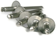 Aluminum POP Rivets Large Flange – 6-12LF, 3/16 x 3/4 Gap (.626 – .750) QTY 50