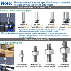 Stem Caster Wheels 5 inch Heavy Duty Threaded Stem Mount Casters Set of 4 wit…
