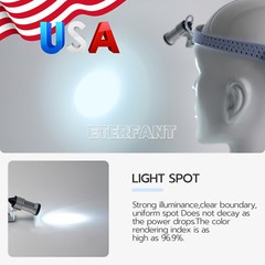 ETERFANT Dental Portable Lightweight Silicone Headlamp Surgery Medical 5W LED US