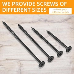 200Pcs Lag Screws #14 x 6 Inch Heavy Duty Structural Wood Screws Star Drive