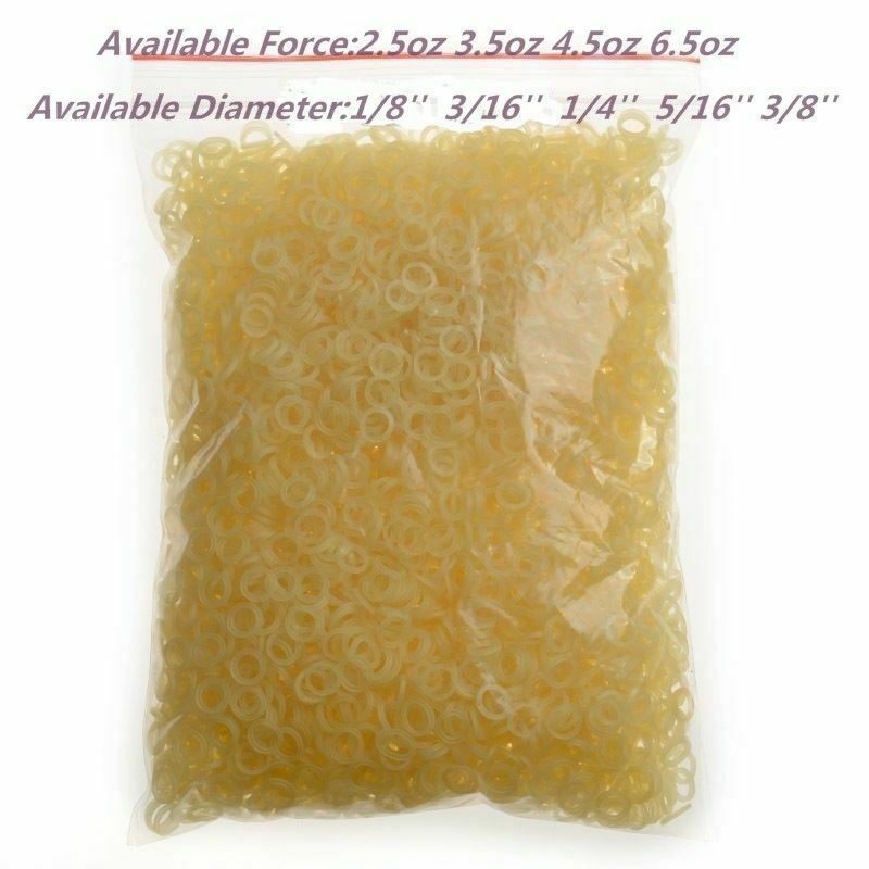 5000X/Pack Dental Orthodontic Super Elastic Rubber Band Yellow 2.5/3.5/4.5/6.5OZ