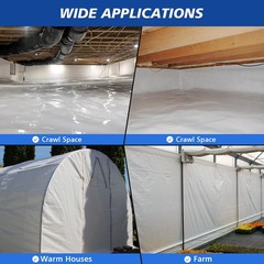 Crawl Space Vapor Barrier – 14 mil 10′ x 100′, Crawlspace Encapsulation kit