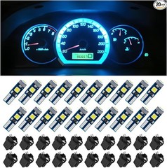 3030-3SMD LED Dashboard Lights for Car, 20-Piece Super Bright Bulbs with IceBlue
