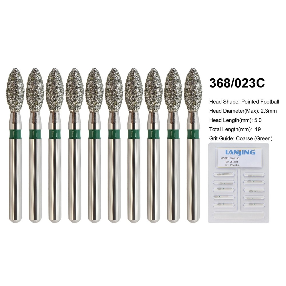 Football Bur Dental Diamond Burs Football FG Green Red Yellow Black High Speed