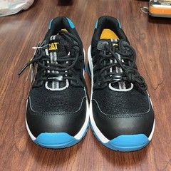 Women’s Sz 7W CAT Streamline Safety Shoe Composite Toe Black/Blue Tennis Shoes