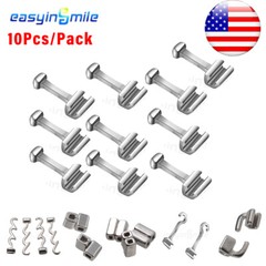 10pcs Dental Orthodontic Crimpable Hooks Stainless Steel Size Option Easyinsmile