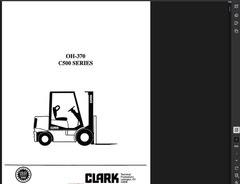 CLARK C500 Y70 FORKLIFT OPERATORS SERVICE REPAIR SHOP MANUAL PDF USB