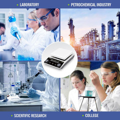 Magnetic Stirrer Hot Plate Stirrer LCD Display 300℃ Max.5L 5.9Inch Heated Magnet