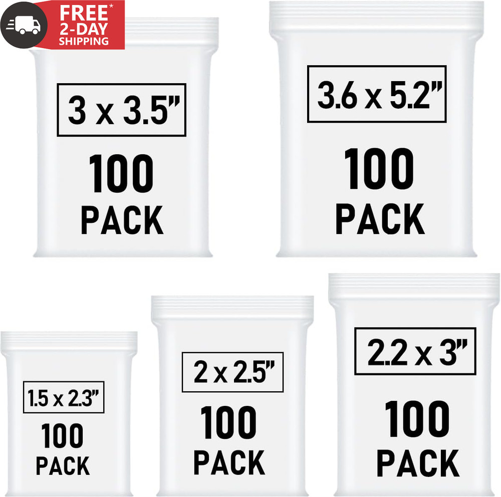 500 Pcs Small Plastic Bags, Small Bag, Mini Baggies, Jewelry Bag Clear Plastic,