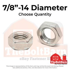 7/8″-14 Stainless Steel Hex Jam Nuts (Choose Qty)