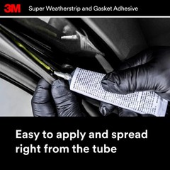 Black Super Weatherstrip and Gasket Adhesive, 08008, 5 fl oz, 2 Pack
