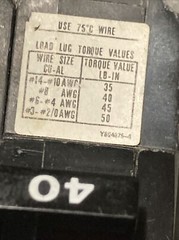 NA240 FPE Federal Pacific 40 Amp 2 Pole Stab-Lok Black Handle / White “40”